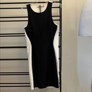 Elegant Black and White Sleeveless Dress